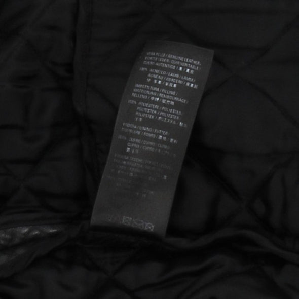 Manteau en cuir matelassé
