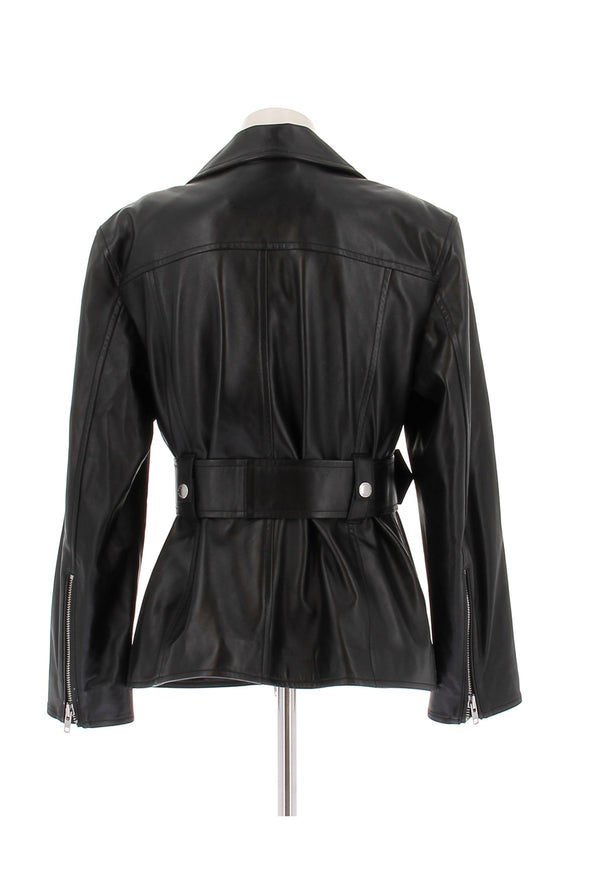 Veste noire en cuir