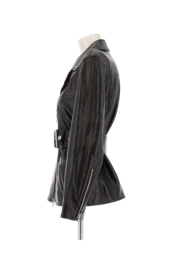 Veste noire en cuir
