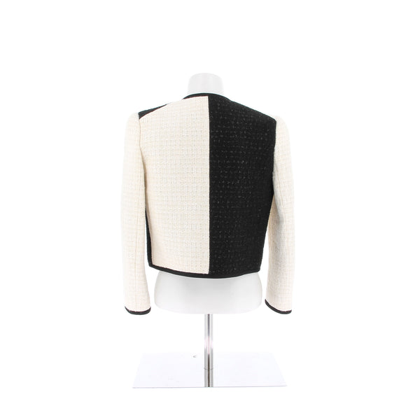 Veste en laine bicolore