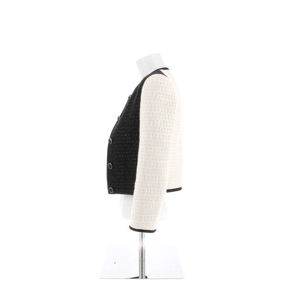Veste en laine bicolore