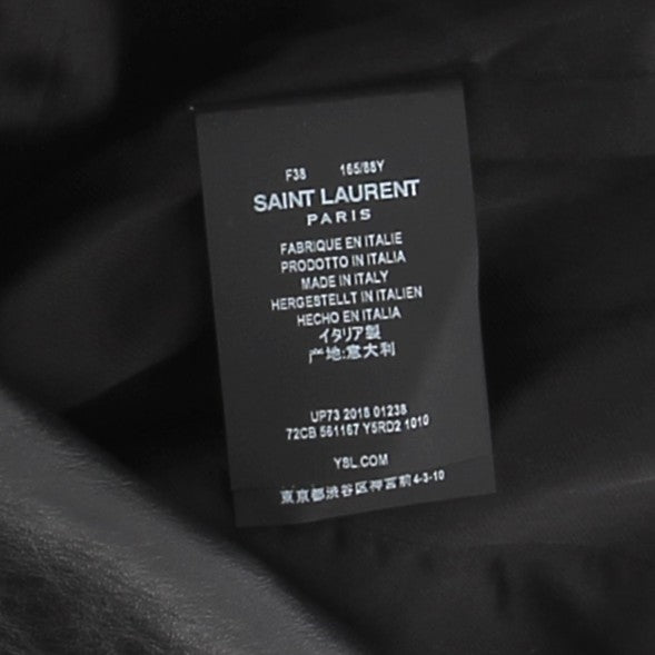 Veste en cuir noir