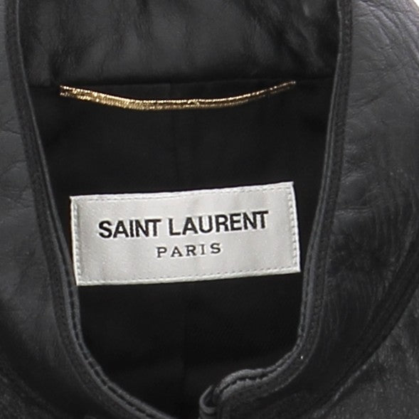 Veste en cuir noir