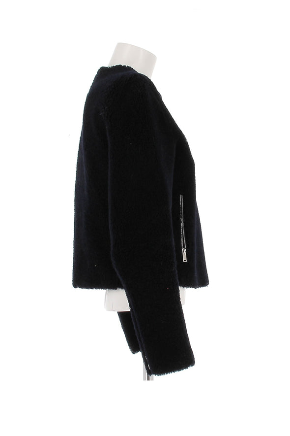 Veste en peau lainée