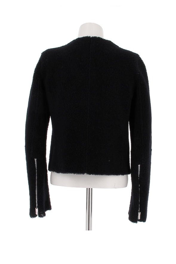 Veste en peau lainée
