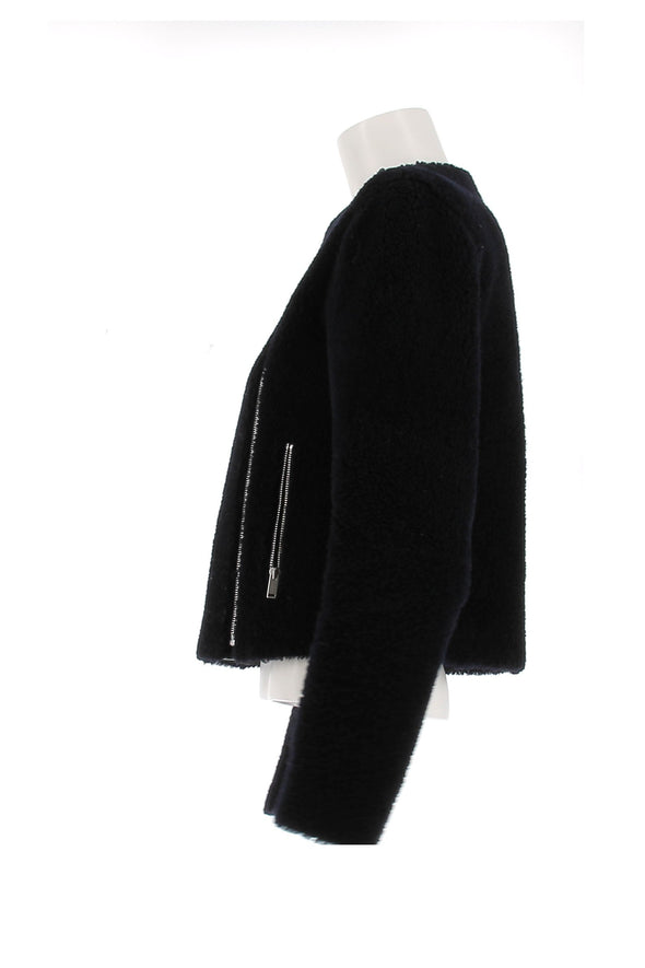 Veste en peau lainée