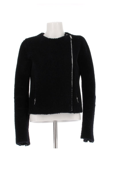 Veste en peau lainée