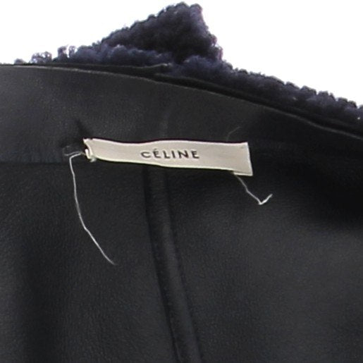 Veste en peau lainée