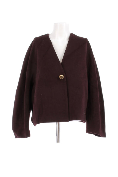 Veste en laine bordeaux