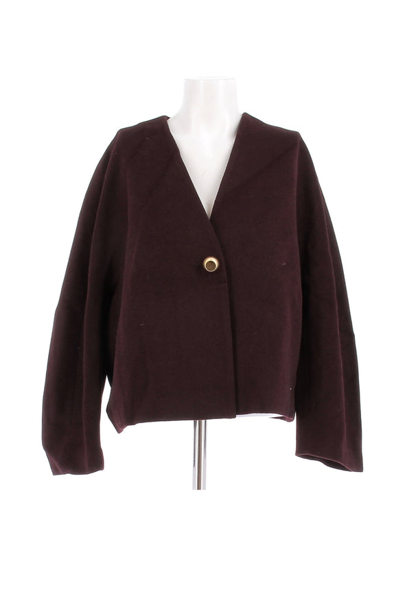 Veste en laine bordeaux