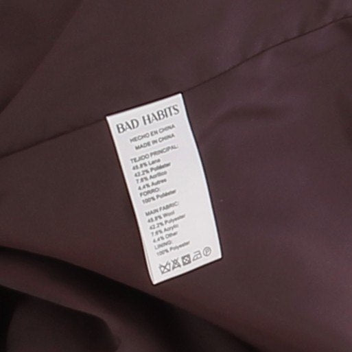 Veste en laine bordeaux