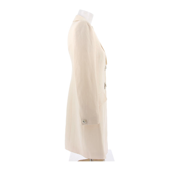 Veste de tailleur en lin écru