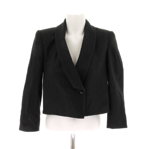 Blazer crop noir