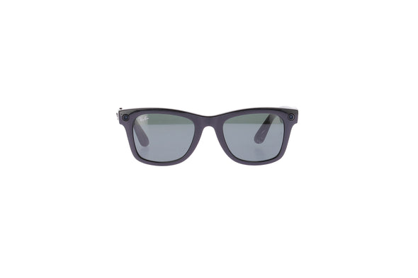 Lunettes de soleil noires "Meta Wayfarer"