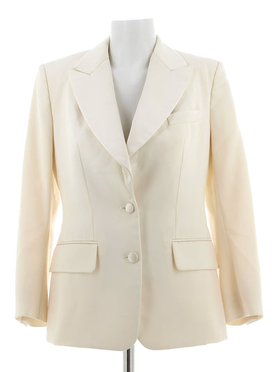 Blazer écru en laine