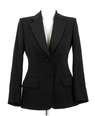 Blazer noir en laine