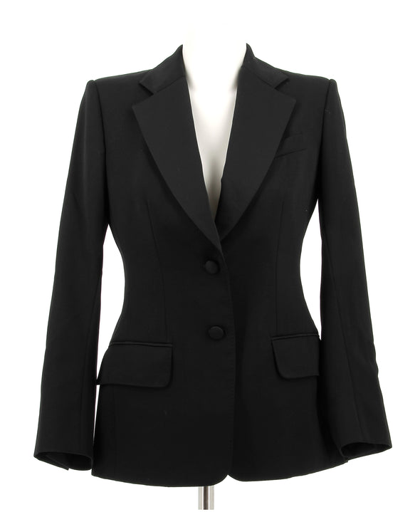 Blazer noir en laine