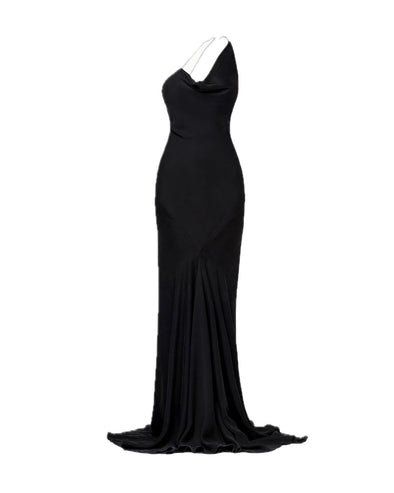 Robe en soie noire