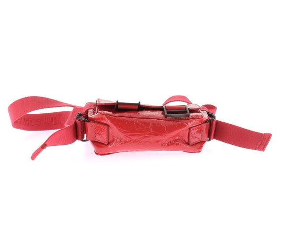 Mini sac en vinyl rouge