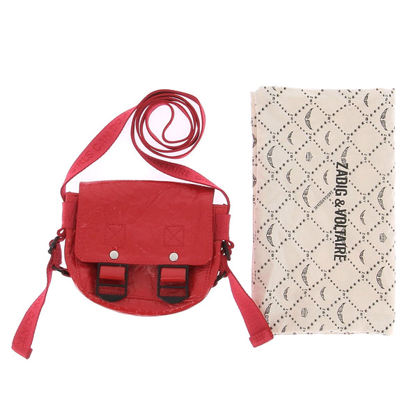 Mini sac en vinyl rouge