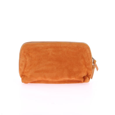 Pochette en daim orange