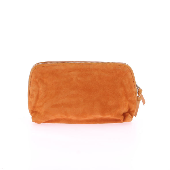 Pochette en daim orange