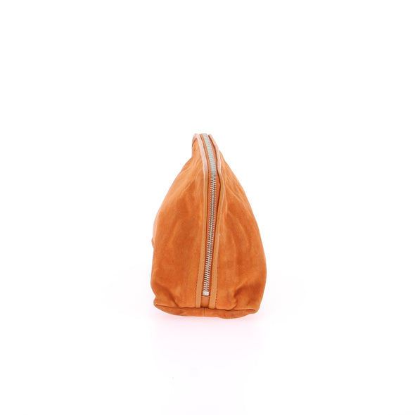 Pochette en daim orange