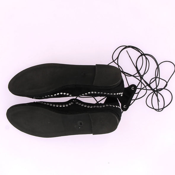 Ballerines en velours noir