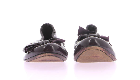 Ballerines violettes avec noeuds