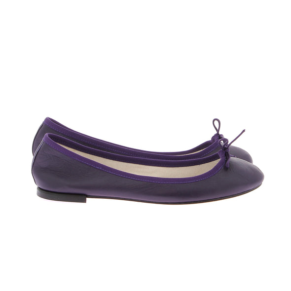 Ballerines en cuir violet