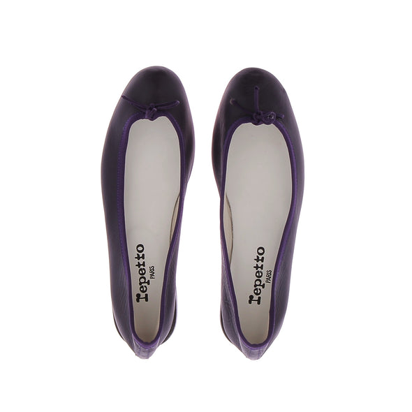 Ballerines en cuir violet