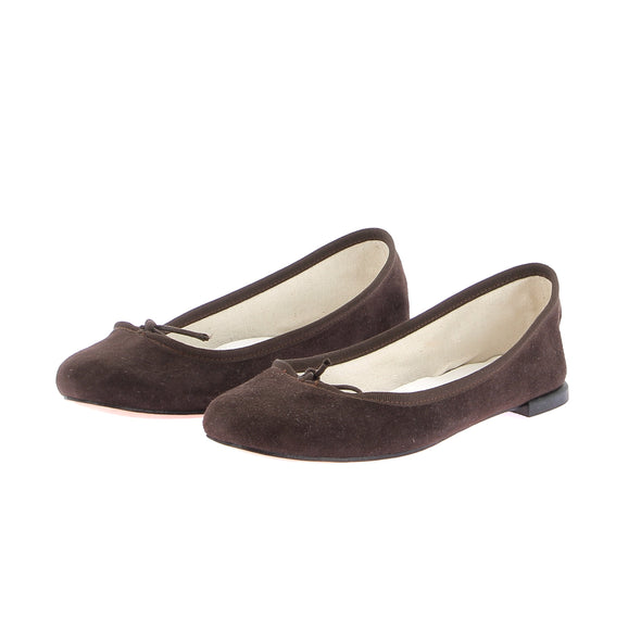 Ballerines en daim marron