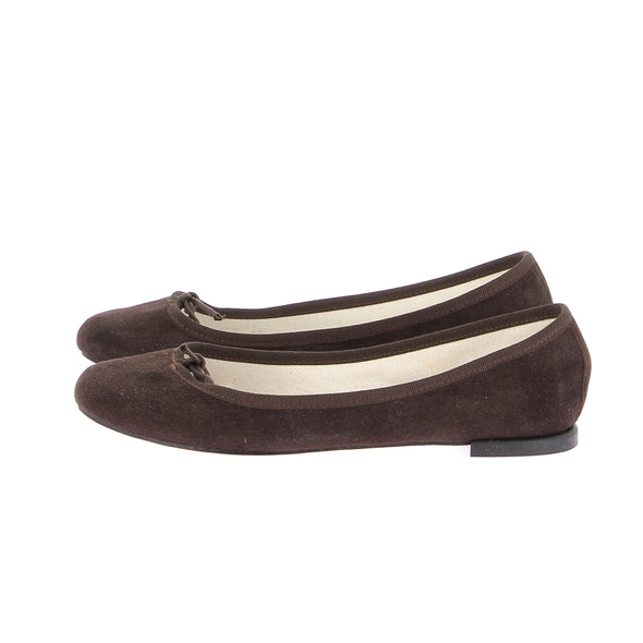 Ballerines en daim marron