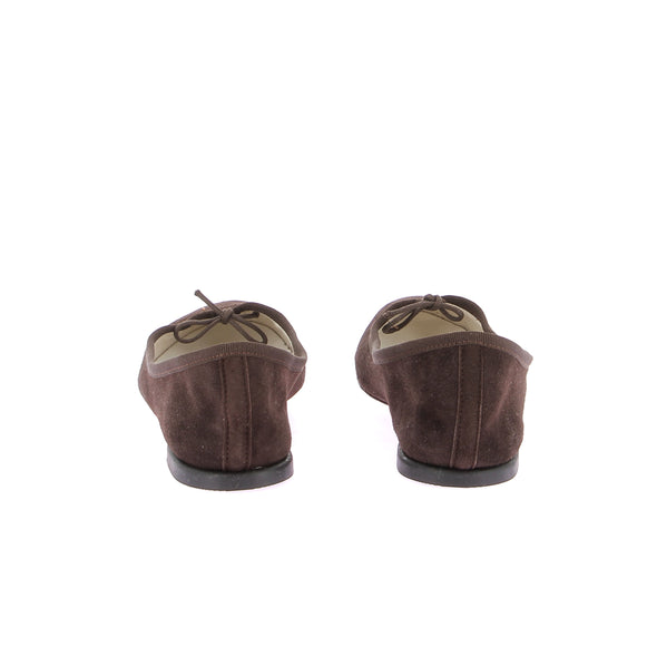 Ballerines en daim marron