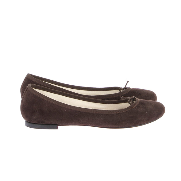 Ballerines en daim marron