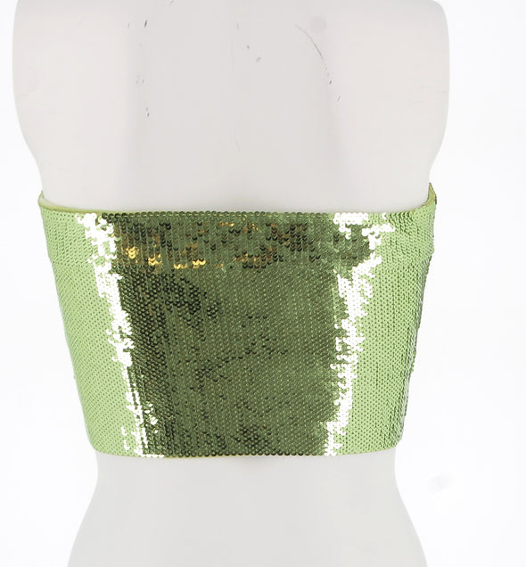 Top bandeau à sequins