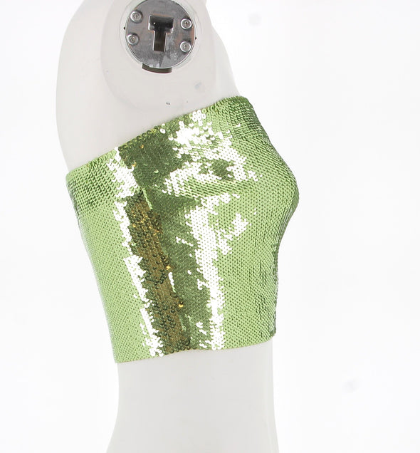 Top bandeau à sequins