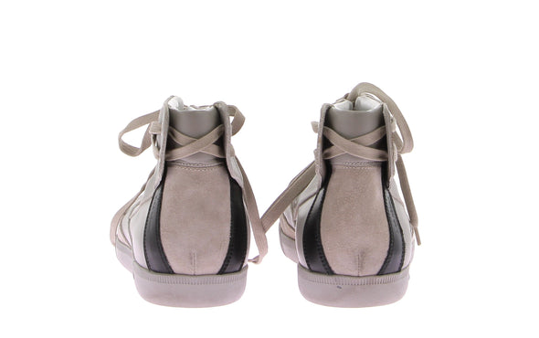 Baskets montantes en cuir gris