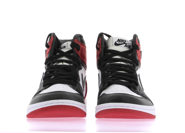 Baskets "Air Jordan 1" rouges irisées et blanches