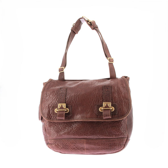 Sac en cuir marron "Messenger"