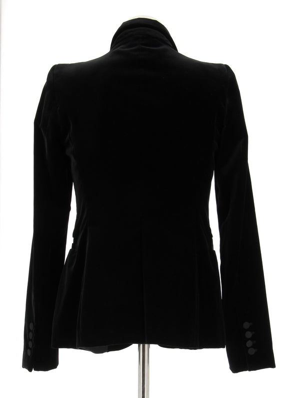 Blazer en velours noir
