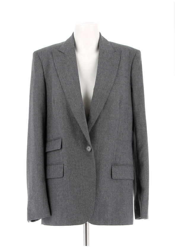 Blazer gris chiné en laine