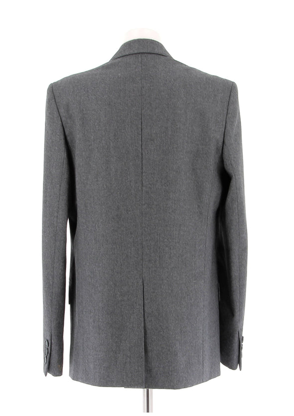 Blazer gris chiné en laine