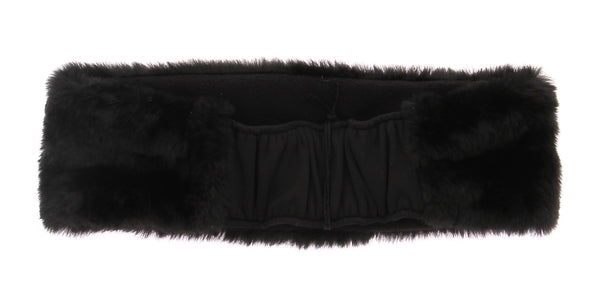 Bandeau en fourrure noire