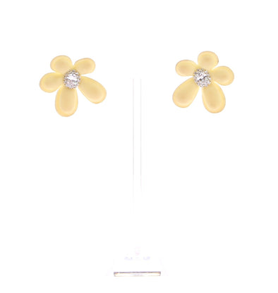 Boucles d'oreilles fleurs jaunes