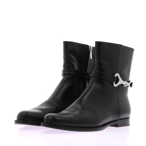 Bottes en cuir noir