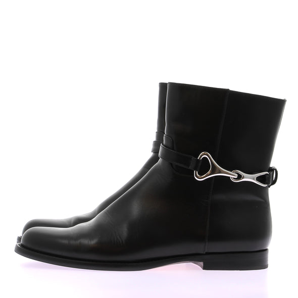 Bottes en cuir noir