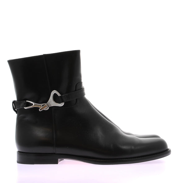 Bottes en cuir noir