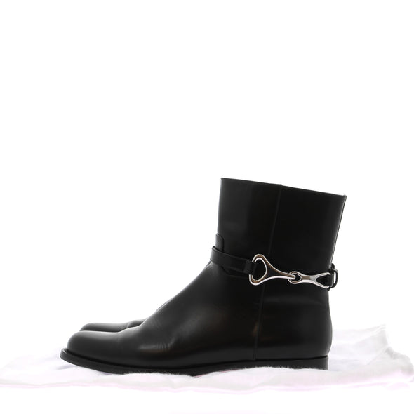 Bottes en cuir noir