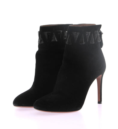 Bottes noires en daim